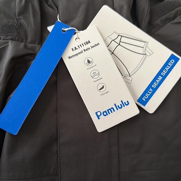 PAMLULU Mens Waterproof Rain Jacket - Picture 8 of 9